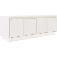 vidaXL Armoire TV Blanc 110x34x40 cm Pin massif