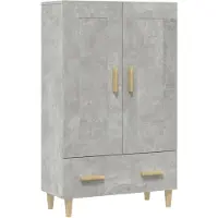 vidaXL Highboard gris béton 70x31x115 cm Bois composite