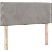 vidaXL Tête de lit gris clair 80x5x78/88 cm velours