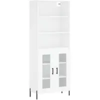 vidaXL Highboard blanc 69,5x34x180 cm Bois composite