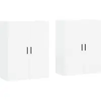 vidaXL Armoires murales 2 pcs. Blanc 69,5x34x90 cm