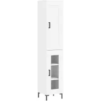 vidaXL Highboard blanc 34,5x34x180 cm Bois composite