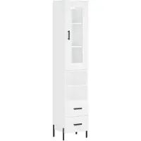 vidaXL Highboard blanc 34,5x34x180 cm Bois composite