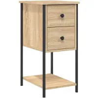 vidaXL Table de chevet chêne sonoma 32x42x70 cm bois d'ingénierie