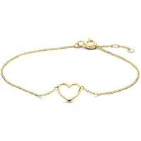 Marie-Celeste Celeste Armband Hart 0,8 mm 16 - 17 - 18 cm - Goud, (18 cm, Or jaune 14 carats)