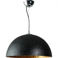 Expo Lampe à suspension robuste Mezzo Tondo 50 cm noir avec or