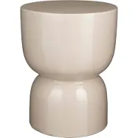 Mica Decorations Table d'appoint Mica Decorations Stage - H45 x Ø35 cm - Ciment - Beige