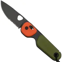 The James Brand Couteau pliant The Redstone - OD Green / Orange / Black / PP / Serrated