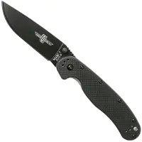 Ontario Couteau pliant RAT-1, noir/noir