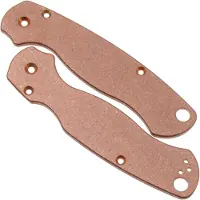 Flytanium Handle scales Classic Copper Scales for Spyderco Paramilitary 2 - Stonewash