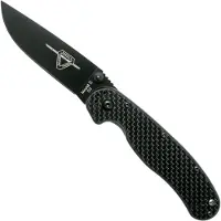 Ontario Couteau pliant RAT-2 D2 Carbon Fibre CF, noir
