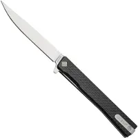Ocaso Couteau pliant Solstice Straight Satin, Carbon Fibre