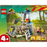 LEGO 76957 Jurassic Park L'évasion du vélociraptor, Jouet de dinosaure et voiture buggy à collectionner pour les enfants de 5 ans et plus