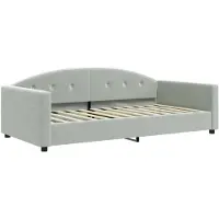 vidaXL Lit de jour gris clair 100x200 cm velours