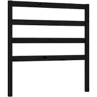 vidaXL Tête de lit noir 96x4x100 cm pin massif