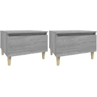 vidaXL Tables d'appoint 2 pcs Sonoma gris 50x46x35 cm Bois ingénierie