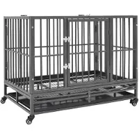 vidaXL Cage pour chien avec roulettes acier 102x72x85 cm