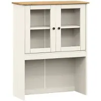 vidaXL Élément supérieur de buffet VIGO blanc 78x30x100 cm pin massif