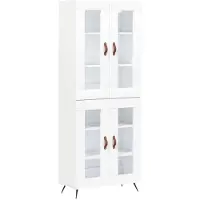 vidaXL Highboard blanc 69,5x34x180 cm Bois composite