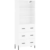 vidaXL Buffet haut Blanc 69,5x34x180 cm Bois d'ingénierie