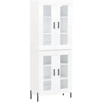 vidaXL Highboard blanc 69,5x34x180 cm Bois composite