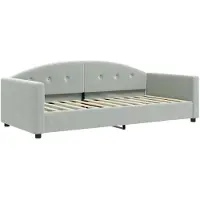 vidaXL Lit de jour gris clair 90x200 cm velours