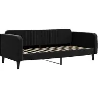 vidaXL Lit de jour noir 90x200 cm velours