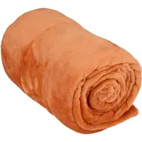 Arti Casa Couverture polaire 150 x 200 cm - Plaid - Super Douce - Orange