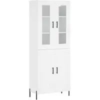 vidaXL Highboard blanc 69,5x34x180 cm Bois composite