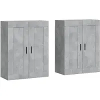 vidaXL Armoires murales 2 pcs. Gris béton Bois composite