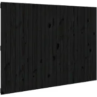 vidaXL Tête de lit murale noire 159,5x3x110 cm pin massif