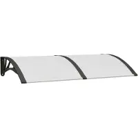 vidaXL Auvent de porte noir et transparent 150x75 cm Polycarbonate