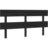 vidaXL Tête de lit noire 164x3x81 cm pin massif