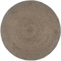 vidaXL Tapis fait à la main Jute Rond 210 cm Gris