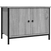vidaXL Armoire TV avec portes Gris Sonoma 60x35x45 cm Bois composite