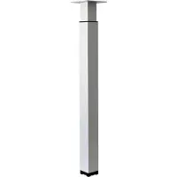 Wovar Pied de table réglable carré blanc acier - Par pièce