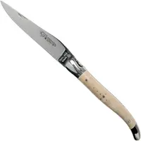 Laguiole En Aubrac 12cm Doubles platines, érable ondé guilloché à la main L0712EEN1/FSJ1