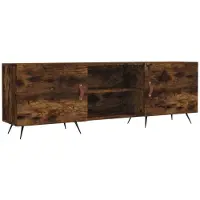 vidaXL Armoire TV chêne fumé 150x30x50 cm Bois composite