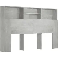 vidaXL Tête de lit avec étagères gris béton 160x19x103,5 cm