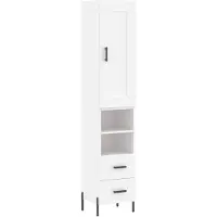 vidaXL Highboard blanc 34,5x34x180 cm Bois composite