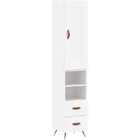 vidaXL Highboard blanc 34,5x34x180 cm Bois composite