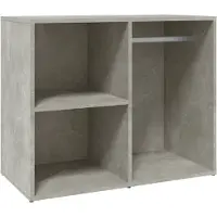 vidaXL Étagère pour coiffeuse gris béton 80x40x65 cm Bois composite