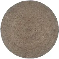 vidaXL Tapis fait à la main Jute Rond 240 cm Gris