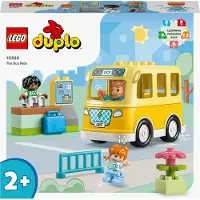 LEGO 10988 DUPLO Bus ride, jouet éducatif pour les enfants d'âge préscolaire, aide à développer les compétences sociales des enfants, blocs pour les enfants de 2 ans et plus, garçons et filles