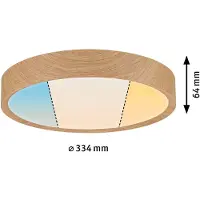 Paulmann Selection : Plafonnier LED pour salle de bain, modèle Tega