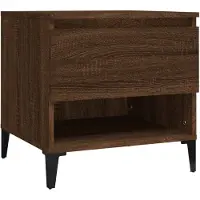 vidaXL Table d'appoint Chêne marron 50x46x50 cm Bois d'ingénierie