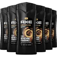 Axe Dark Temptation XL Gel douche 3-en-1 - 6 x 400 ml - Emballage économique