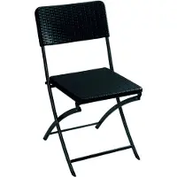 Perel Chaise Pliante Rotin Pliable, Design Rotin, Robuste -