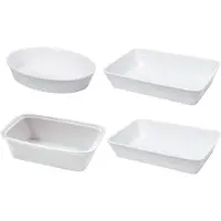 Küchenprofi Bourgogne Porcelaine Rectangulaire Plat de service, Plat à gratin, Blanc