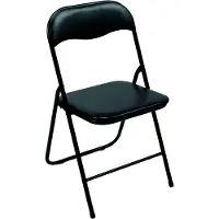 Perel Chaise pliante, pliable, résistante aux intempéries, 150 kg maximum, événements, réunions, petits espaces, noir